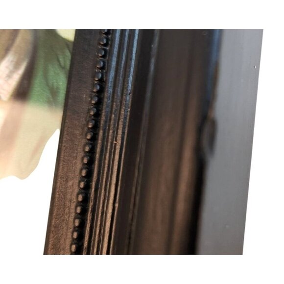 Vintage Framed Print Of Musicians Playing Instruments With Black Wooden Beaded F - Picture 3 of 12